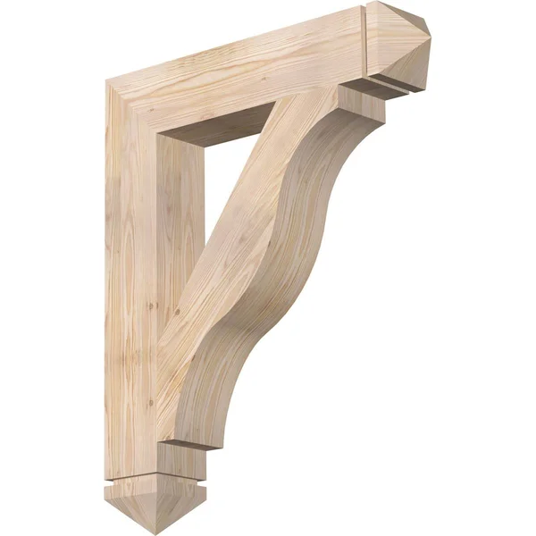 Ekena Millwork 5 1/2x22W x 30x22D x 36x22H Funston Arts & Crafts Smooth BRACKET, Douglas Fir