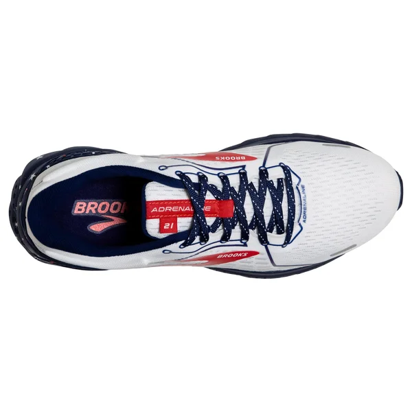 Brooks Adrenaline GTS 21 10, White/Blue/Red (Women's)