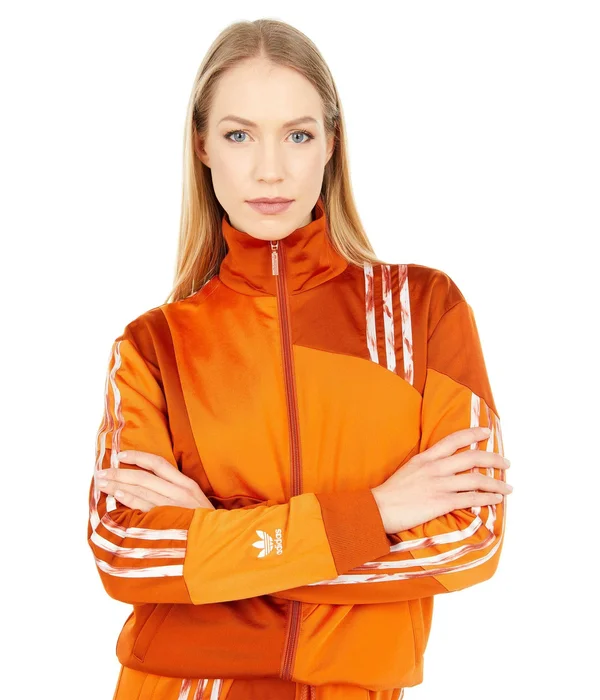 Adidas Womens DC Firebird Track Top - Orange Size Xs