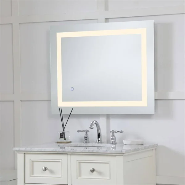 Elegant Decor MRE12430 Helios 24in x 30in Hardwired LED Mirror with Touch Sensor and Color Changing