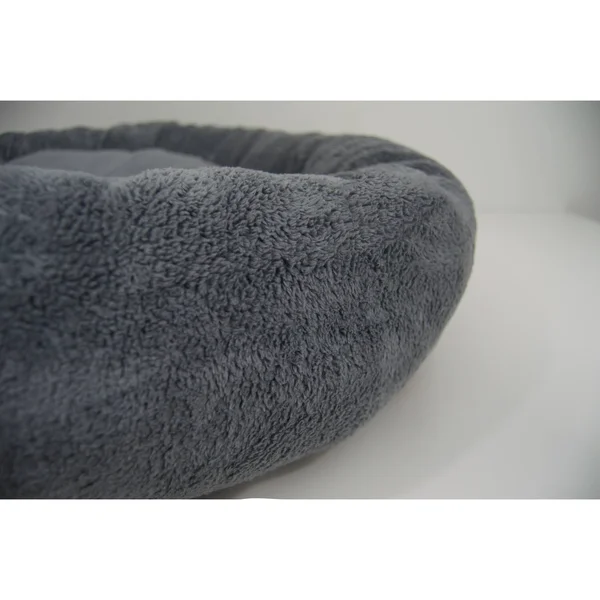 Bessie and Barnie Ultra Plush Deluxe Comfort Pet Dog & Cat Grey Snuggle Bed, Size: MD - 30 inch