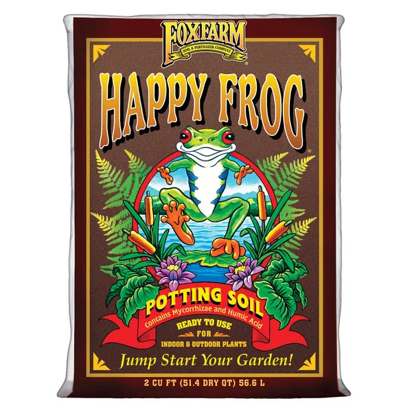 FoxFarm Fx14047 Ph Adjusted Happy Frog Potting Soil Bag, 4 Cu ft (2 Pack)