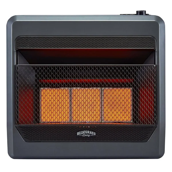 Bluegrass Living Propane GAS Vent Free Infrared GAS Space Heater with Blower and Base Feet - 28 - 000 BTU