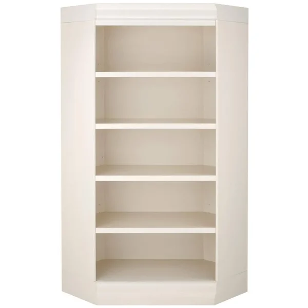 Home Decorators Collection 73 in. Polar White Wood 5-Shelf Standard Bookcase with Adjustable Shelves