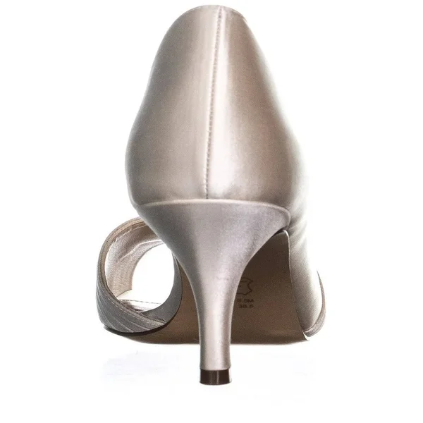 Nina Contesa Peep Toe D&Orsay Kitten Pumps - Ivory