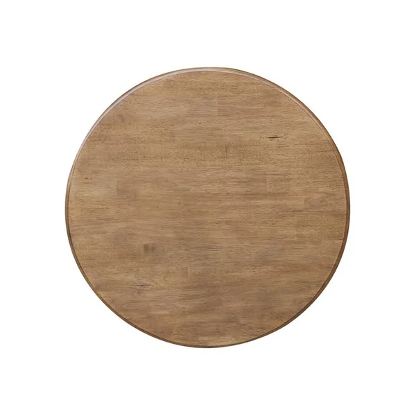 30x22 Round Top Pedestal Table with 2 San Remo Chairs - 3 Piece Set - Hickory/Washed Coal