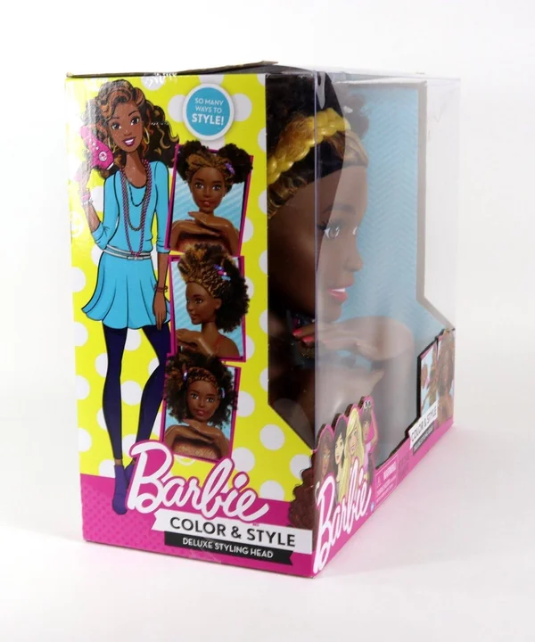 Barbie Color & Style Deluxe Styling Head - Curly Hair, Black