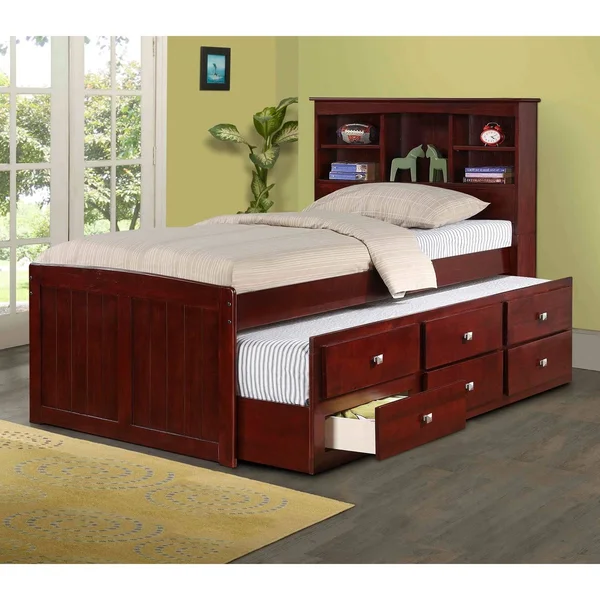 Donco Kids Twin Trundle Bed in Dark Cappuccino