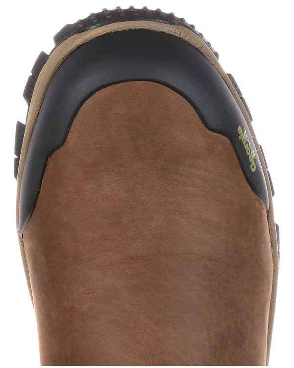 Georgia Boot Men's Blue Collar Chelsea Waterproof Work Romeo Boot - Dark Brown 8.5