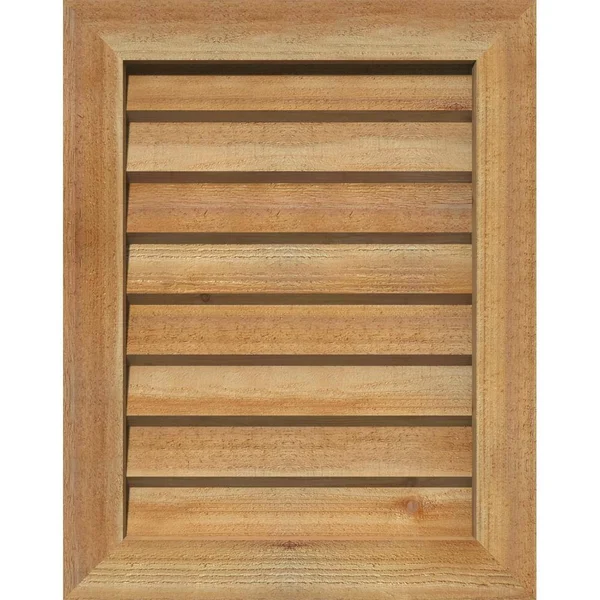 Ekena Millwork GVWVE34X2002RDUWR 34x22W x 20x22H Vertical Gable Vent (39x22W x 25x22H Frame Size): Unfinished, Non-Functional, R