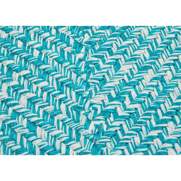 Ocean&s Edge Braided Outdoor Rug - 5& x 7& - Grass Green