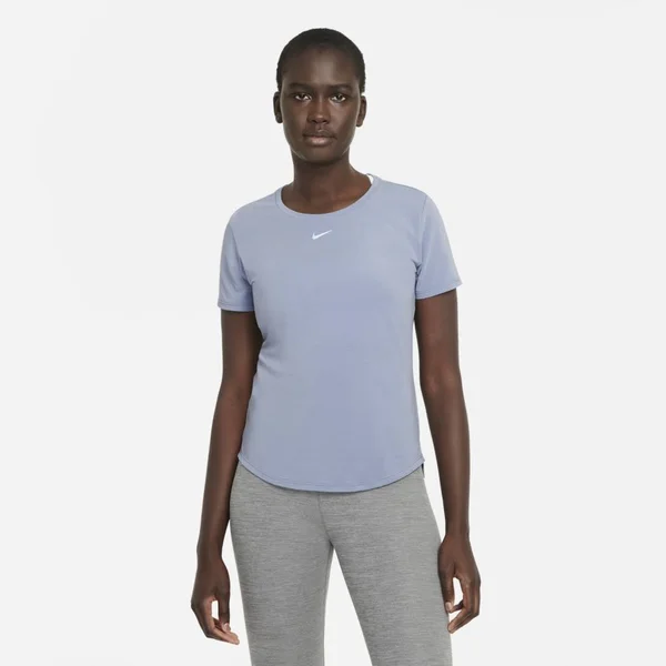 Women's Nike Dri-Fit One Luxe Short Sleeve Top - Ashen Slate/Reflective Silver - Medium