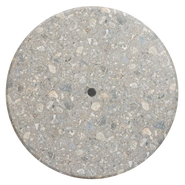 Grosfillex 99881002 42x22 Tokyo Stone Round Molded Melamine Outdoor Table Top with Umbrella Hole