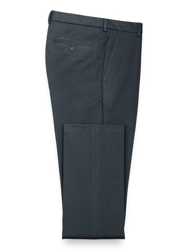 Men's Pants - Tailored Fit in Solid Medium Grey Non Iron Impeccable Cotton, Paul Fredrick