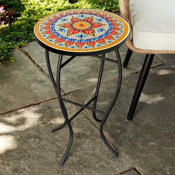 Mosaic Accent Outdoor Side Table - Haven Way