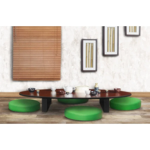 Regency Euereka Low Round Ottoman- Envy Green