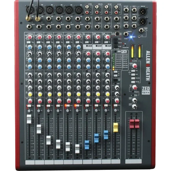 Allen & Heath ZED-12FX 12 Input USB Audio Mixer with Effects - White