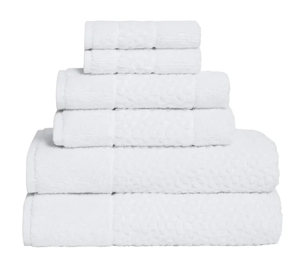 Mei-Tal Turkish Cotton Jacquard Towel Set of 6 White