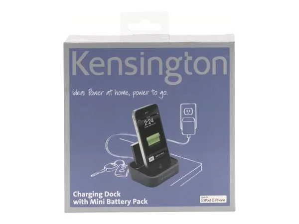 Kensington Charging Dock with Mini Battery Pack - Digital player, phone charging stand + external battery pack - for Apple iPho