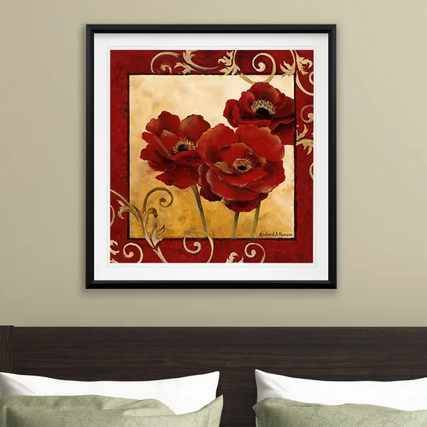 Poppies II -Framed Giclee Print - 38x38