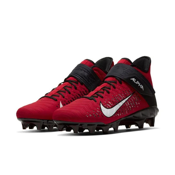 Nike Men's Alpha Menace Pro 2 Mid Football Cleats, Red