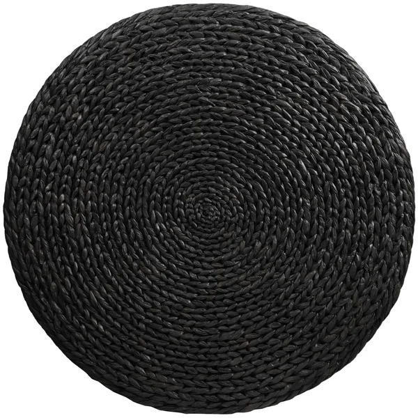 Oriental Furniture Rush Grass Coffee Table/Ottoman - Black