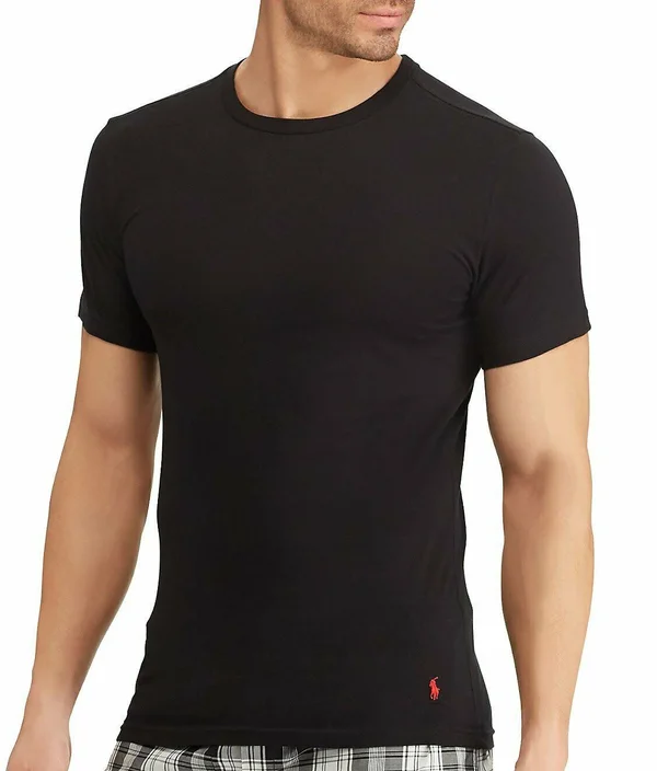 Polo Ralph Lauren Slim Fit Cotton T-Shirt 3-Pack - Men's, Size: XL, Black