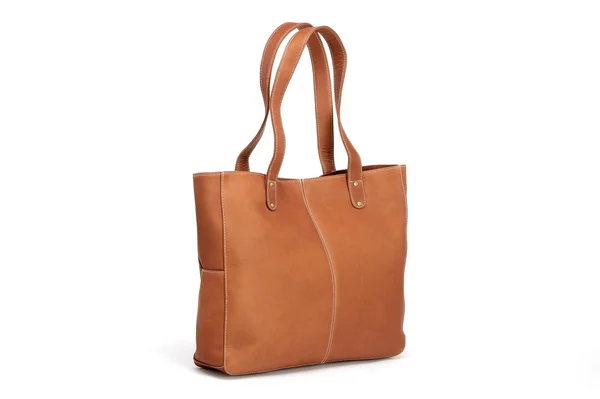 Le Donne Leather Women's Double Strap Rivet Tote - Grey