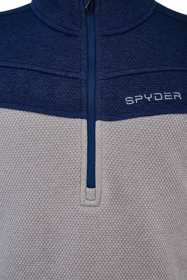 Spyder Men's Encore Half Zip Fleece Jacket - XXL - Abyss - Volcano