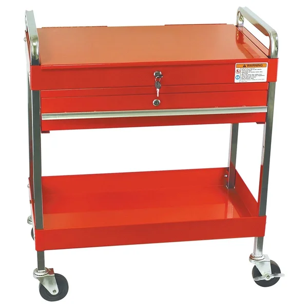 Sunex 8013A Service Cart with Locking Top and Drawer (Red)