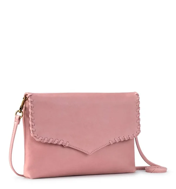 The Sak Legend Flap Clutch Crossbody Bag, Black Leather