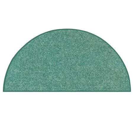 Home Queen Pet Friendly Area Rugs Teal - 60 inchx120 inch Half Round - Green
