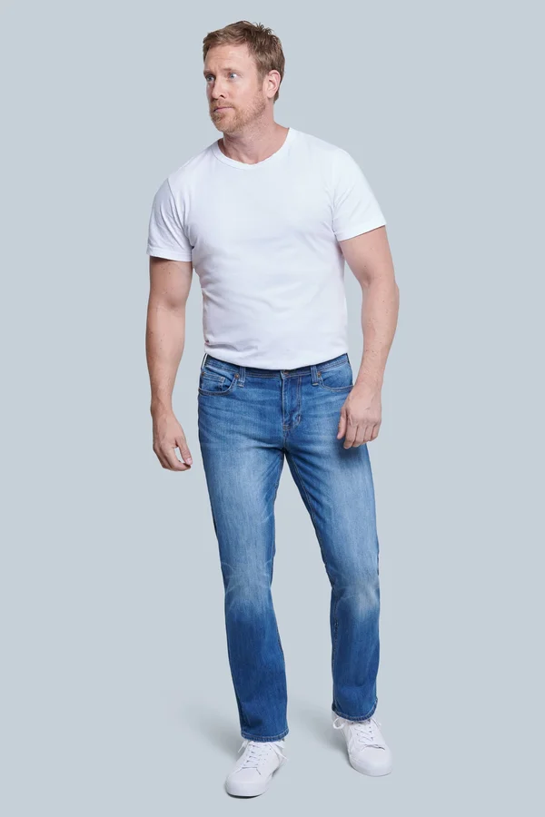 Seven7 Men's Classic 4-Way Stretch Straight Leg Jean - Vintage Medium