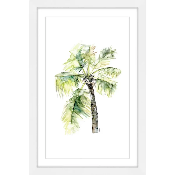Marmont Hill Palm Tree 2 inch by Rachel Byler Framed Painting Print, Size: 18 inch x 12 inch
