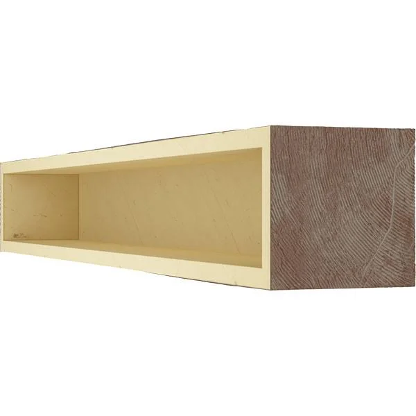 Ekena Millwork MANURS04X08X48AE 4x22H x 8x22D x 48x22W Rough Sawn Faux Wood Fireplace Mantel, Aged Pecan