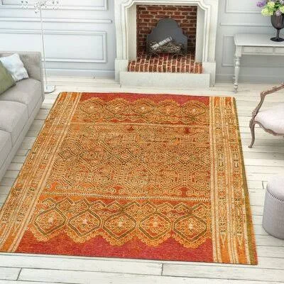 Episkopi Southwestern Flatweave Orange Area Rug World Menagerie Rug Size: Rectangle 7&8x22 x 11&