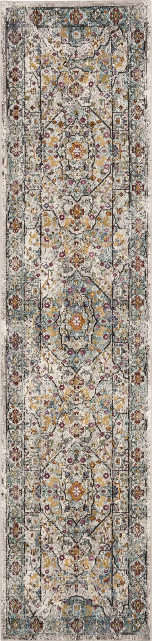 Safavieh Aria ARA199C 6&5x22 x 6&5x22 Round Cream - Blue Area Rug