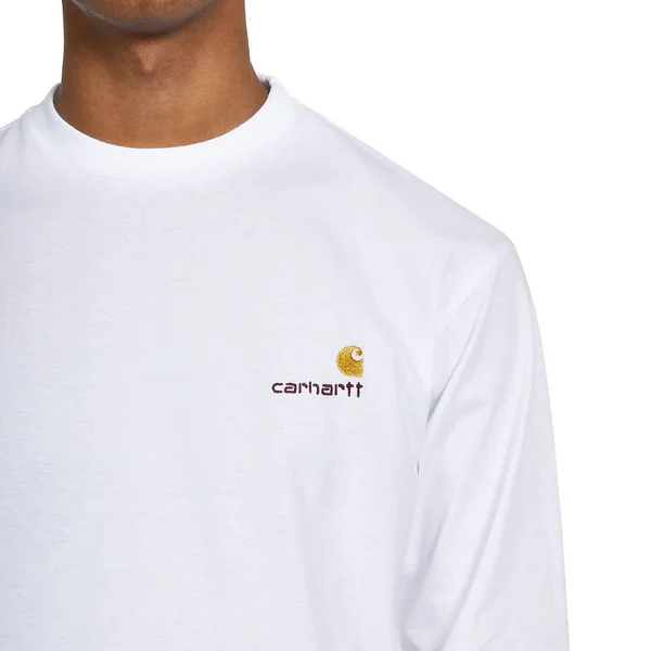 Carhartt WIP L/S American Script T-Shirt - White - 2XL - Men