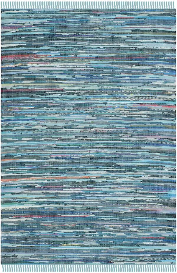 Safavieh Rag Rug RAR121B 2&3x22 x 14&0x22 Runner Blue, Multi Area Rug