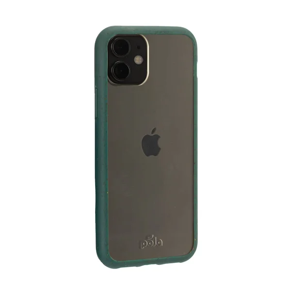 Pela Case Clear iPhone 11 Case with Green Ridge