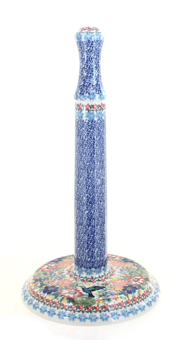 Ceramika Artystyczna Hummingbird Paper Towel Holder Polish Pottery