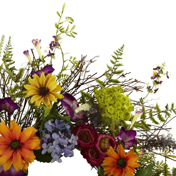 Nearly Natural 24x22 Spring Garden Wreath with Twig Base