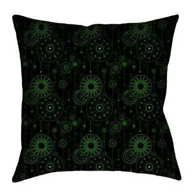 Avicia Throw Pillow Latitude Run Color: Black/Green - Size: 20x22 x 20x22