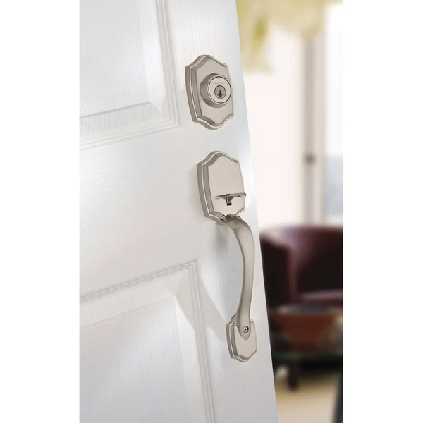 Kwikset 699BWLIP-26D Belleview Dummy Exterior Handleset, Satin Chrome
