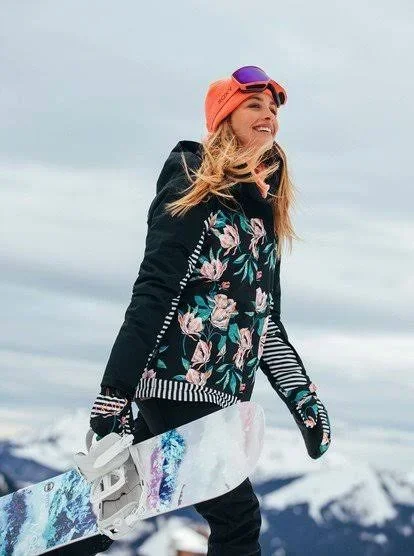 Roxy Jetty Block Jacket - L Black Tropical