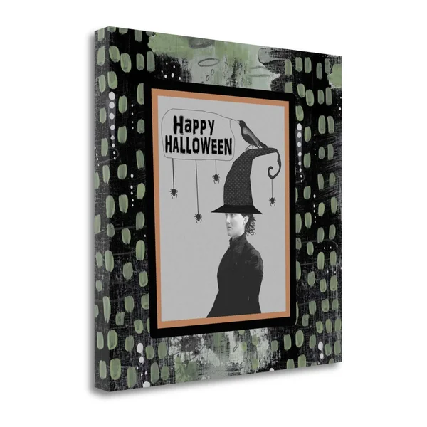 Halloween Witch and Crow by Sarah Ogren Fine Art Giclee Print on GA