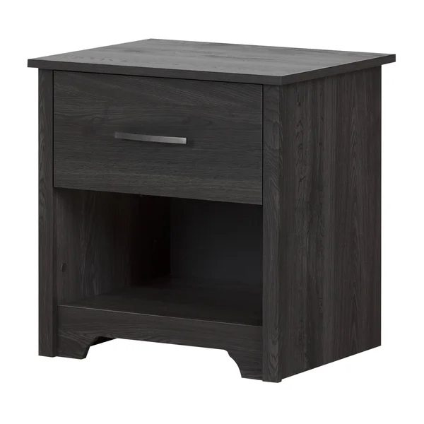 South Shore Fusion 1-Drawer Nightstand - Gray Oak