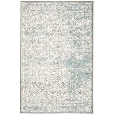 Alpine Power Loom Turquoise/Ivory Rug Grovelane Rug Size: Rectangle 11& x 15&