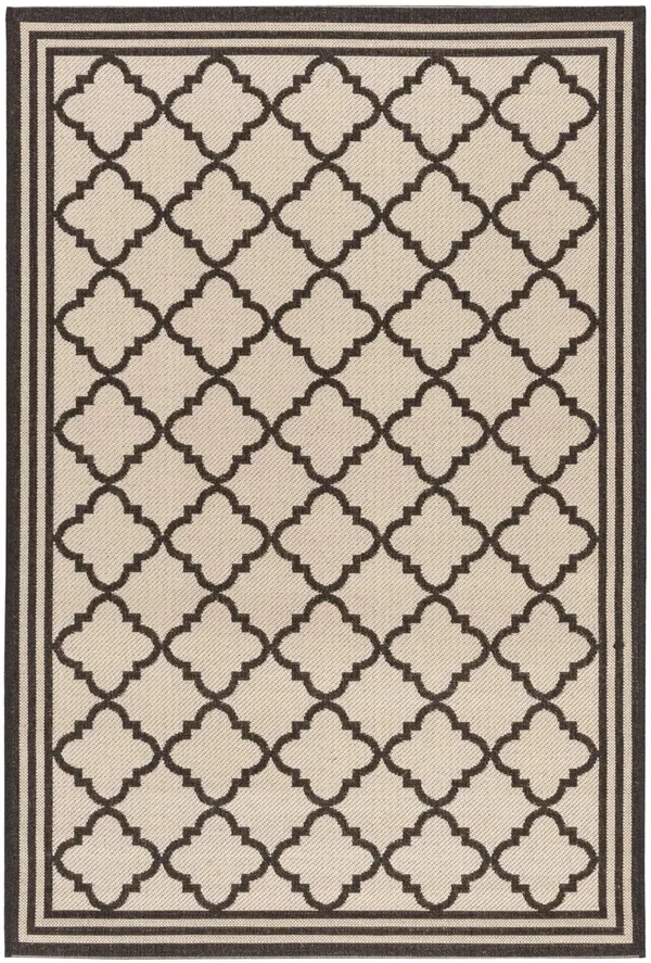 Safavieh Beach House Cream/Brown 9 ft. x 12 ft. Trellis Indoor/Outdoor Area Rug