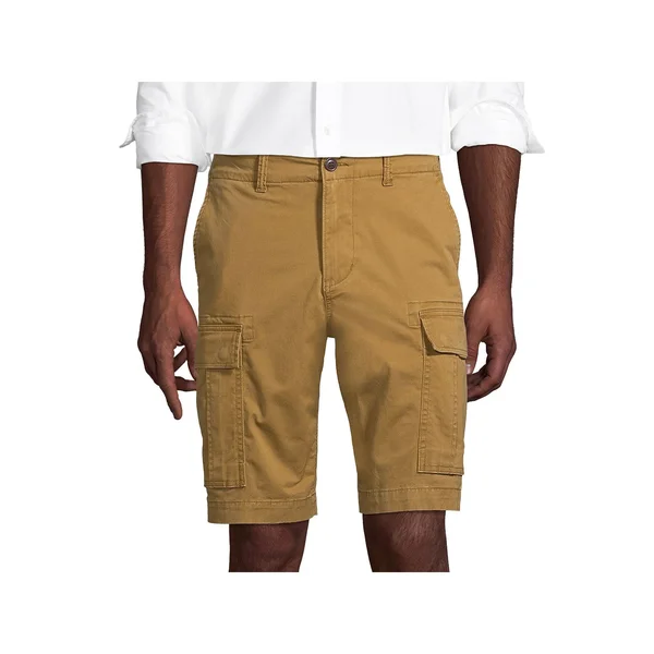 Men's Lands& End Traditional Fit Comfort-First Knockabout Cargo Shorts, Size: 33, Brown